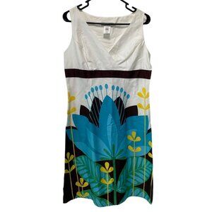 dBy Limited Women's Tank Top Business Casual Dress White Floral Size 8 NWT